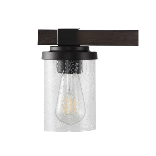 Bungalow Iron/Seeded Glass Rustic Farmhouse LED Vanity Light