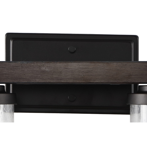 Bungalow Iron/Seeded Glass Rustic Farmhouse LED Vanity Light