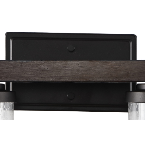 Bungalow Iron/Seeded Glass Rustic Farmhouse LED Vanity Light