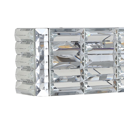 Evelyn Crystal Rectangle Ironcrystal Glam Modern LED Vanity Light