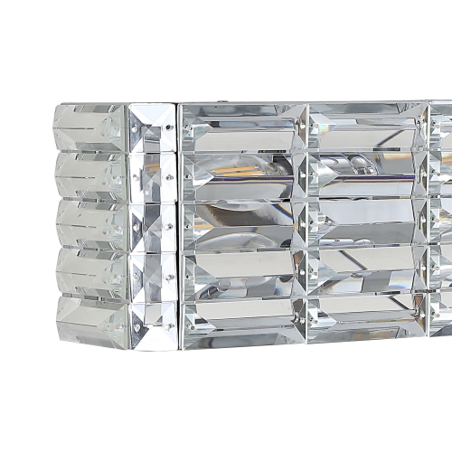 Evelyn Crystal Rectangle Ironcrystal Glam Modern LED Vanity Light