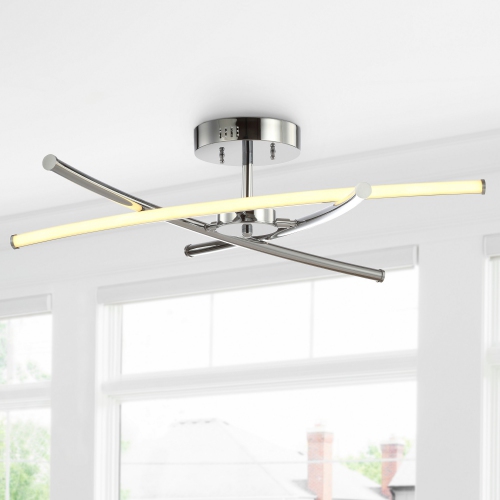 Crucis Modern Metal Integrated LED Semi Flush Mount