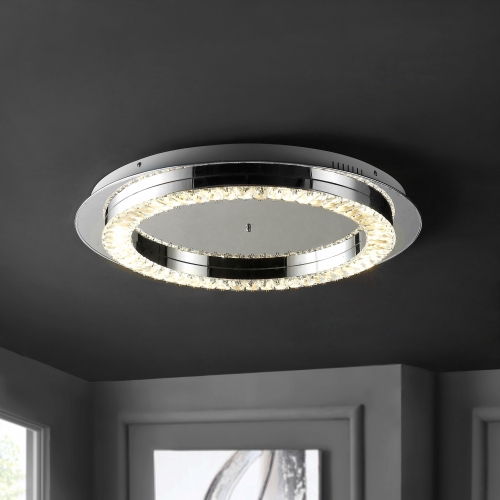 Cristal Integrated Ironcrystal Glam LED Flush Mount