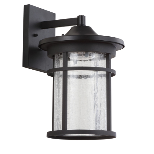 Campo Outdoor Wall Lantern Crackled Glassmetal Integrated LED Wall Sconce