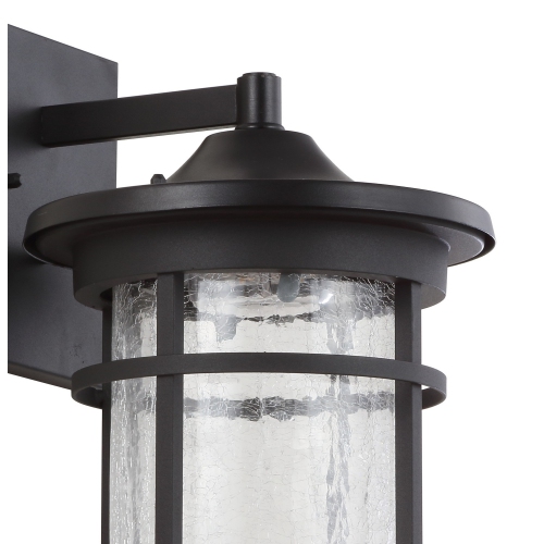 Campo Outdoor Wall Lantern Crackled Glassmetal Integrated LED Wall Sconce