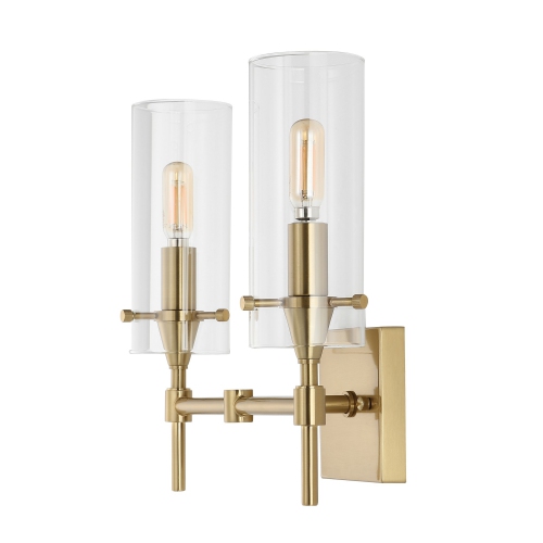 Cato Bohemian Farmhouse Iron/Glass LED Vanity