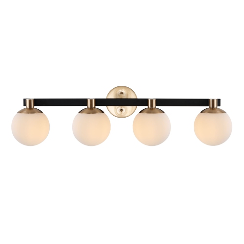 JONATHAN Y  Modernist Globe Metalfrosted Glass Modern Contemporary Led Vanity