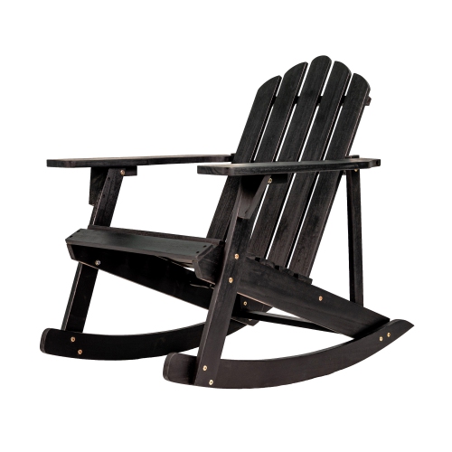 Kiawah Outdoor Patio Classic Acacia Adirondack Rocking Chair