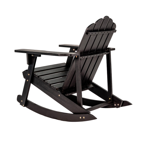 Kiawah Outdoor Patio Classic Acacia Adirondack Rocking Chair
