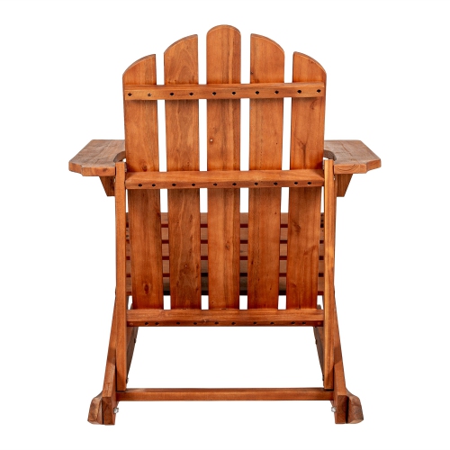 Kiawah Outdoor Patio Classic Acacia Adirondack Rocking Chair