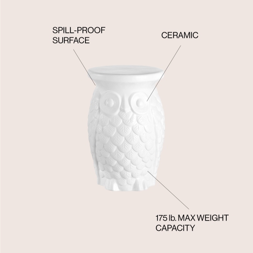 Groovy Owl Ceramic Garden Stool
