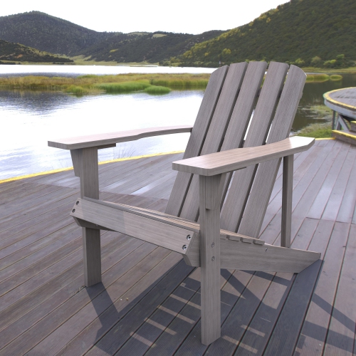 Westport Outdoor Patio Traditional Acacia Adirondack Chair