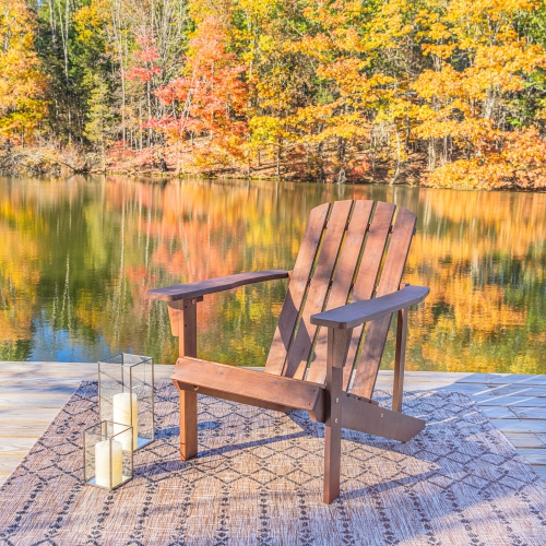 Westport Outdoor Patio Traditional Acacia Adirondack Chair