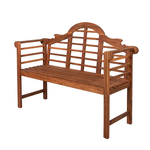 JONATHAN Y  Lutyens Arched Acacia Wood Outdoor Garden Patio Bench