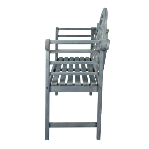 Lutyens Arched Acacia Wood Outdoor Garden Patio Bench