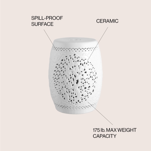 Tree Of Life Ceramic Garden Stool