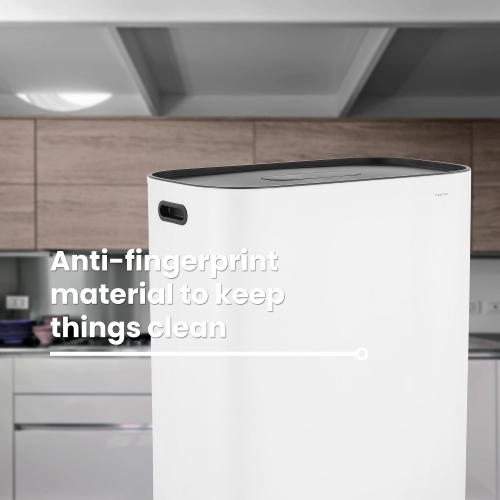 Beni Kitchen Trash/Recycling Double-Bucket Step-Open Trash Can with Liners