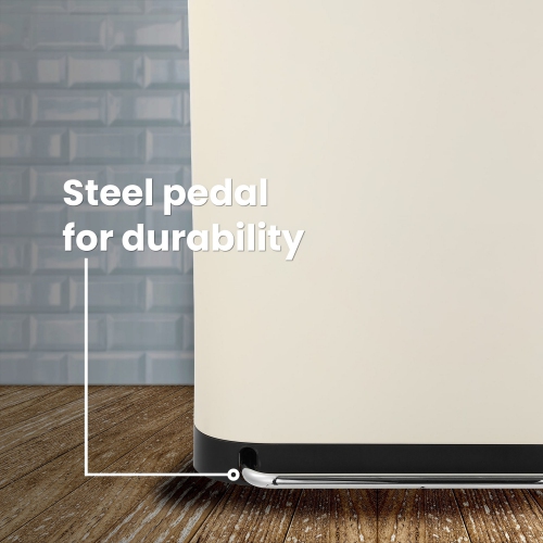 Beni Kitchen Trash/Recycling Double-Bucket Step-Open Trash Can with Liners