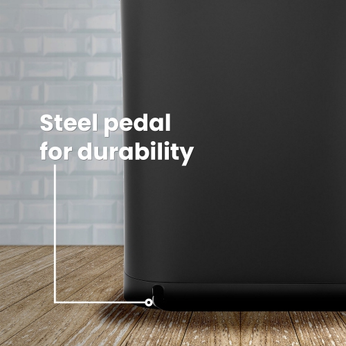 Beni Kitchen Trash/Recycling Double-Bucket Step-Open Trash Can with Liners