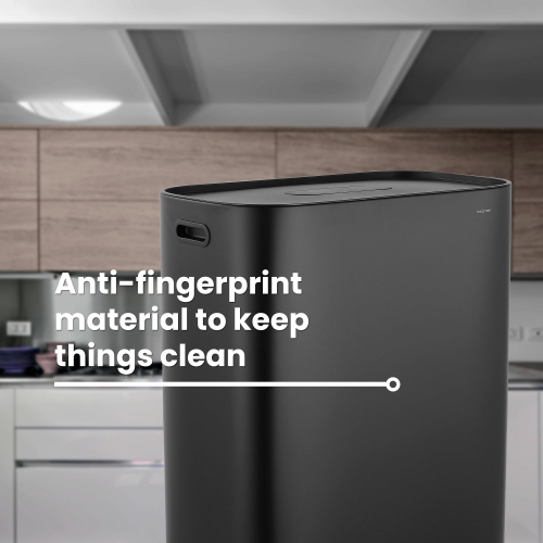 Beni Kitchen Trash/Recycling Double-Bucket Step-Open Trash Can with Liners