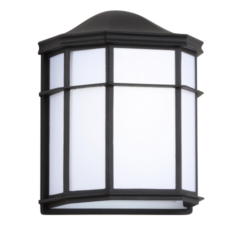 JONATHAN Y  Henry Outdoor Frosted Acrylicmetal Integrated Led Wall Sconce