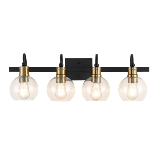 JONATHAN Y  Marais Iron/glass Rustic Vintage Led Vanity Light