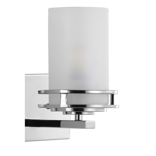 Fairfax Metal/Frosted Glass Contemporary Glam LED Vanity Light