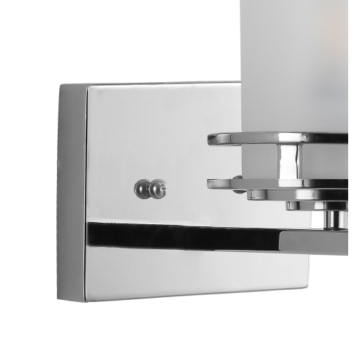 Fairfax Metal/Frosted Glass Contemporary Glam LED Vanity Light