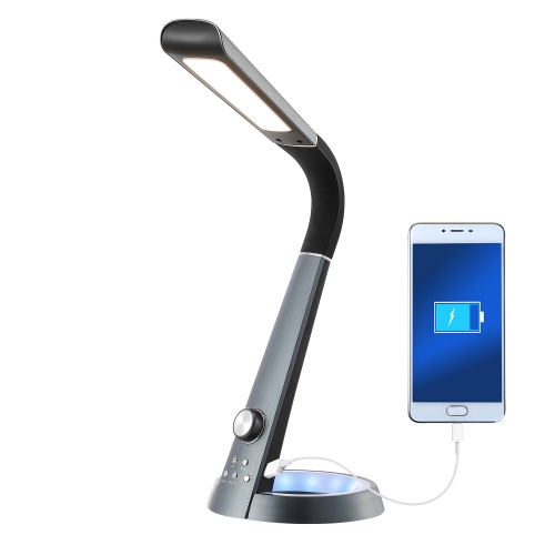 JONATHAN Y  Milton Aluminum Contemporary Minimalist Adjustable Head Dimmable USB Charging Led Task Lamp