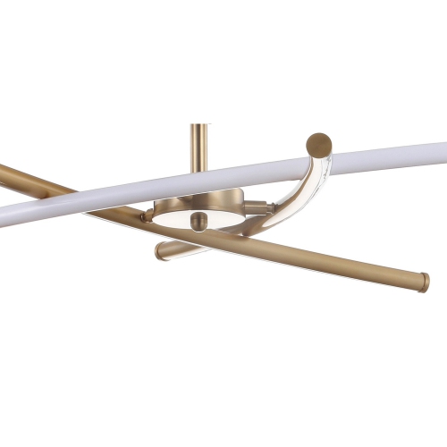 Crucis Modern Metal Integrated LED Semi Flush Mount