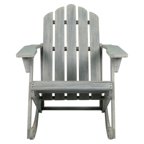 Kiawah Outdoor Patio Classic Acacia Adirondack Rocking Chair