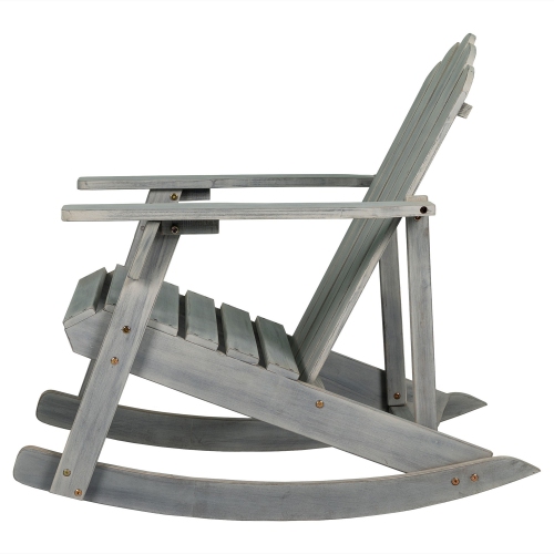 Kiawah Outdoor Patio Classic Acacia Adirondack Rocking Chair