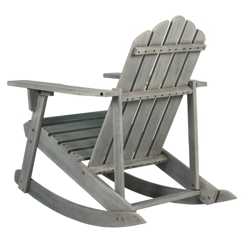 Kiawah Outdoor Patio Classic Acacia Adirondack Rocking Chair