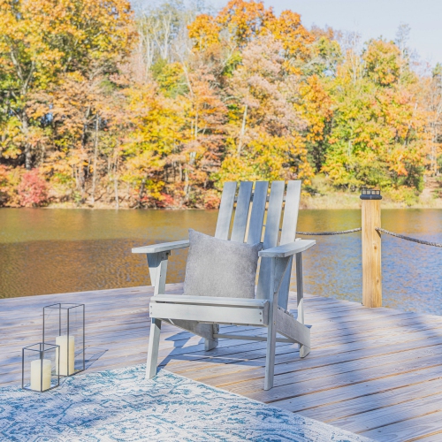 Irving Outdoor Patio Modern Acacia Wood Adirondack Chair