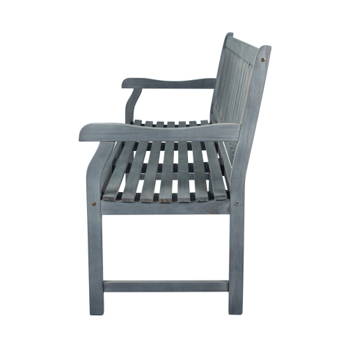 Laurel Slat Back Acacia Wood Outdoor Garden Patio Bench