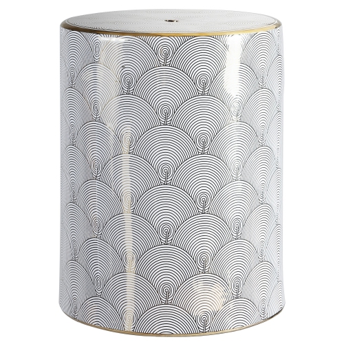 Fish Scale Modern Ceramic Garden Stool