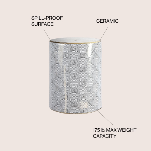 Fish Scale Modern Ceramic Garden Stool