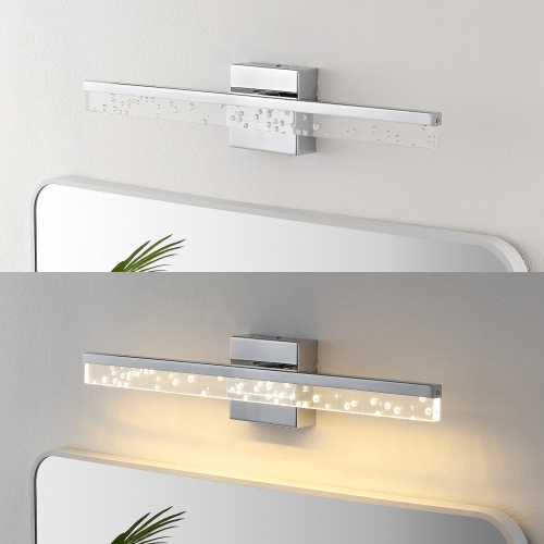 Mario Modern Contemporary Iron/Seeded Acrylic Integrated LED Vanity Light