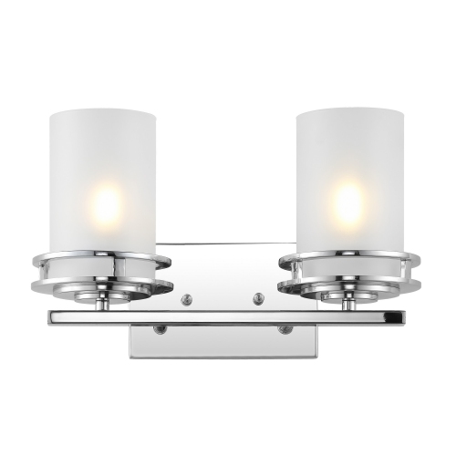 Fairfax Metal/Frosted Glass Contemporary Glam LED Vanity Light