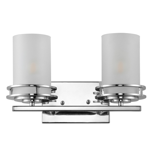 Fairfax Metal/Frosted Glass Contemporary Glam LED Vanity Light