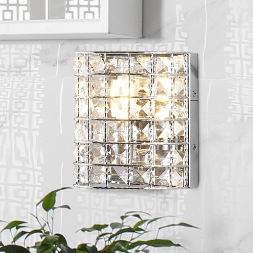 Clara Deco Metal/Crystal Classic Glam LED Vanity Light