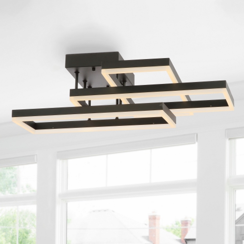 Turing Geometric Integrated LED Metal Flush Mount