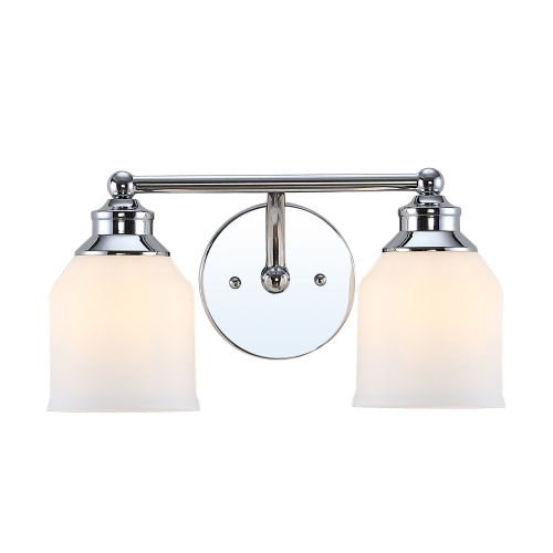JONATHAN Y  Lydia Iron/frosted Glass Farmhouse Cottage Led Vanity Light