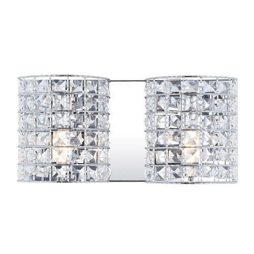 Applique de salle de bain DEL Clara Deco Metal/Crystal Classic Glam