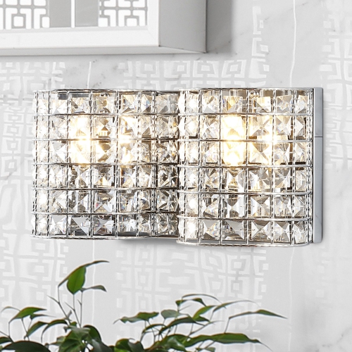 Clara Deco Metal/Crystal Classic Glam LED Vanity Light
