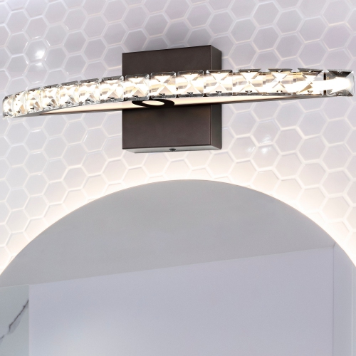 Alyson Bohemian Industrial Iron/Acrylic Integrated LED Vanity Light