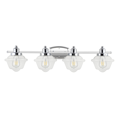Orleans Iron/Glass Schoolhouse LED Vanity Light