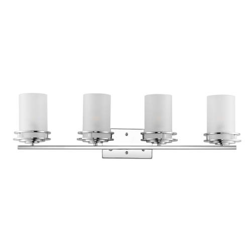 Fairfax Metal/Frosted Glass Contemporary Glam LED Vanity Light