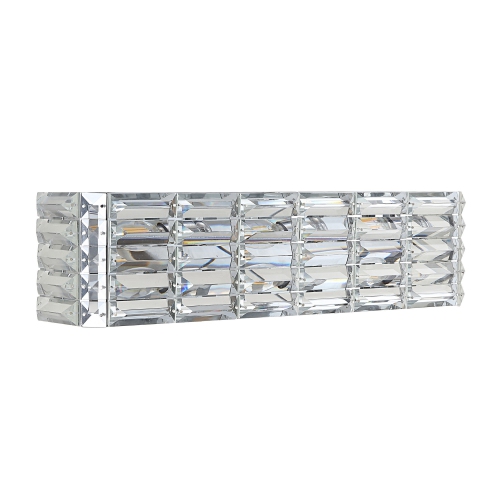 Evelyn Crystal Rectangle Ironcrystal Glam Modern LED Vanity Light