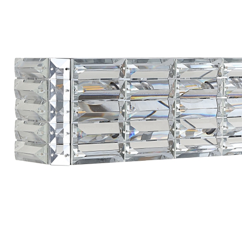 Evelyn Crystal Rectangle Ironcrystal Glam Modern LED Vanity Light